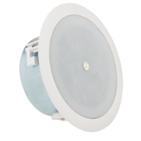 4" COAXIAL CEILING SPEAKER, 70V/100V 16W TRANSFORMER & 8OHM BYPASS-WHITE, SHALLOW (PRICED EA, BUY 2)